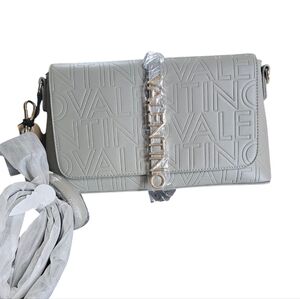 Mario Valentino Light Gray  Color Shoulder Bag With Remivable Adjustable Strups.